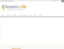 Tablet Screenshot of answersforme.org
